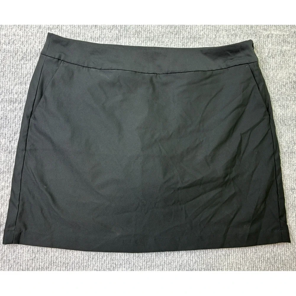 Nike Golf Dri-FIT Womens Size 12 Black Skort Built In Shorts Pockets Performance